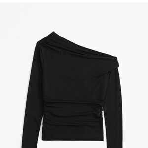 Abercrombie and Fitch Black One-Shoulder Top